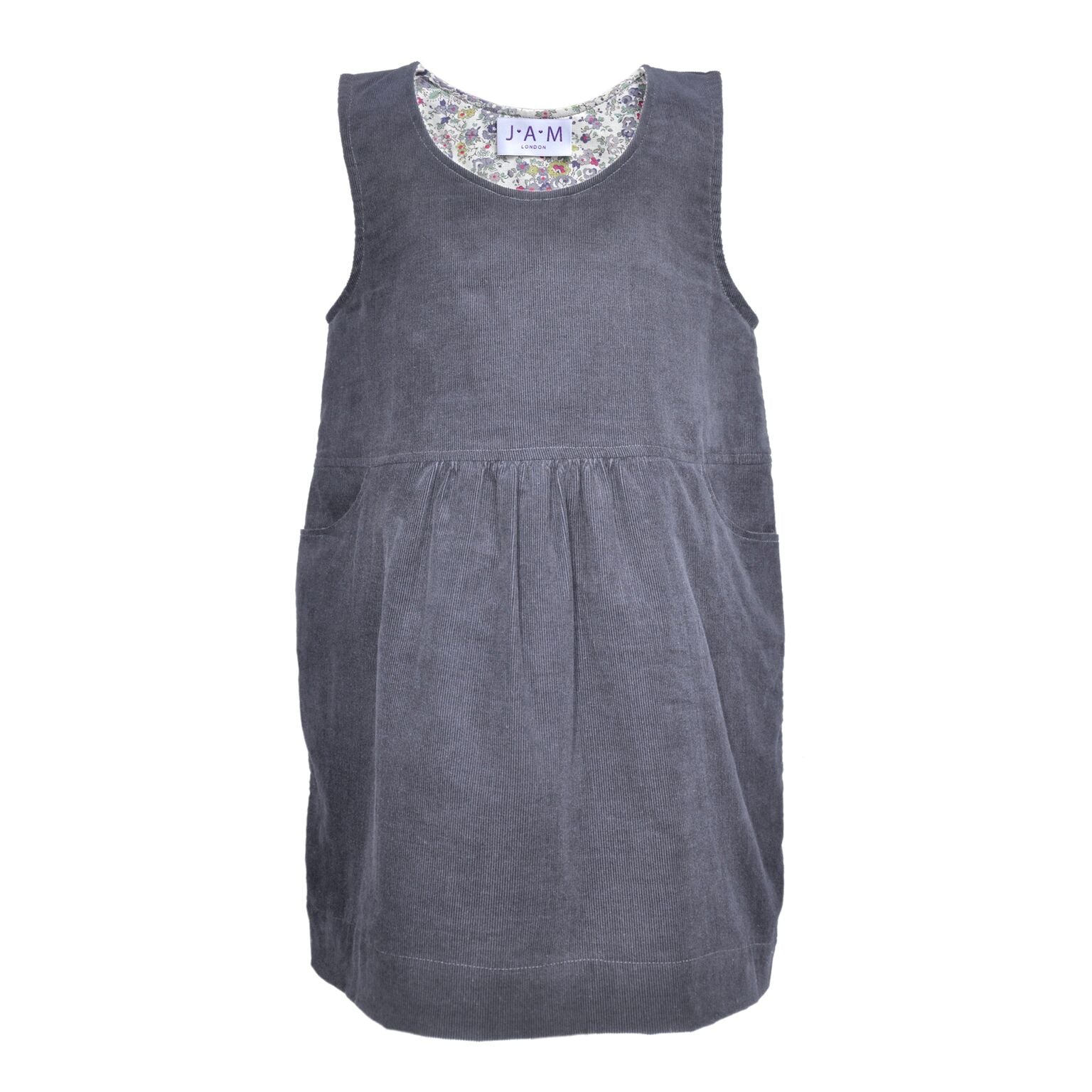 Reversible Corduroy Pinafore dress - Grey